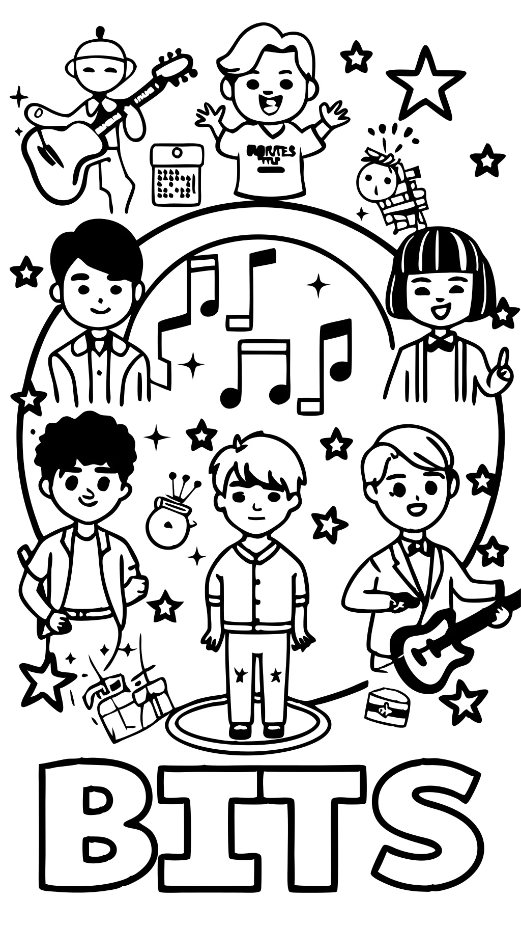 bts coloring pages